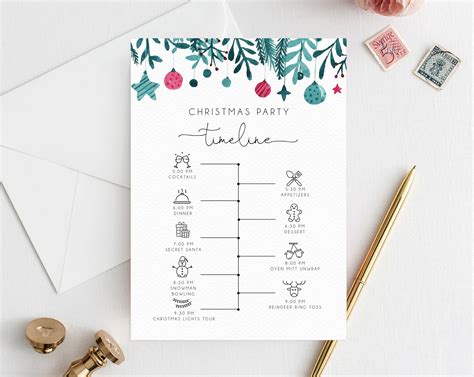 Christmas Itinerary Template